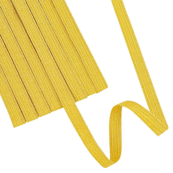 5 Yards Military Bullion Braid Trim 0.4inches Wide Gold Metallic Sewing Braid Trim Polyester Gimp Decorative Ribbon for Cuff Badge Decor Gift