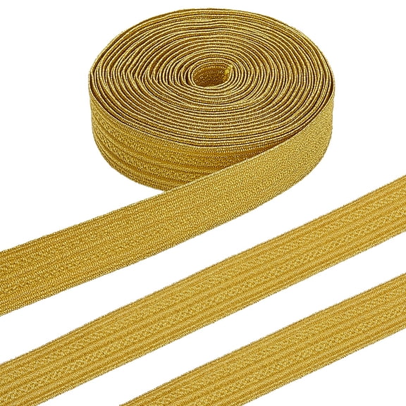 5 Yards Military Bullion Braid Trim 5/8 inch Dark Goldenrod Metallic Sewing Braid Trim Polyester Gimp Decorative Ribbon DIY