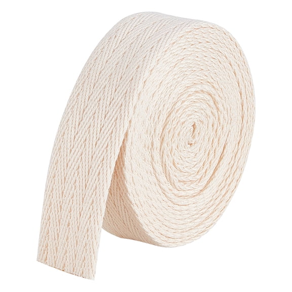 5 Yards Polycotton Ribbon Twill Tape Ribbon Herringbone Ribbon Garment Accessories Beige 1-3/8~1-1/2 inch(35~38mm)