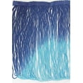 thumbnail image 1 of 5 Yards Tie Dye Ombre Multicolor Chainette Thread Yarn Tonal Loop Fringe- 7" Long -Sewing Quilting Renaissance Dance Hawaiian Costumes Outfit Drapery -Hand Dyed- Dark Blue Light Blue Shades, 1 of 7