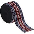 thumbnail image 1 of 5 Yards Vintage Jacquard Ribbon Ethnic Embroidered Ribbon 1.5 inch Wide Boho Lace Trim for DIY Sewing Clothing Accessories Handmade Bag Embellishment Decoration Craft Geometric Pattern, 1 of 9