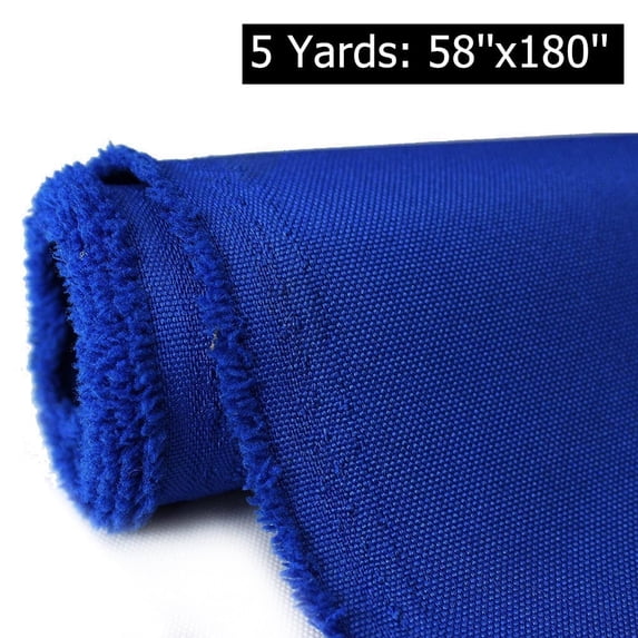5 Yards Waterproof Canvas Fabric 600D Home Decor Fabric 58" Width UV Heat Resistant Heavy Duty Marine Fabric by the Yard, Royal Blue