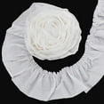thumbnail image 1 of 5 Yards White Cotton Pleated Ribbon 3-1/2 inch Wide Ruffled Wave Edge Ribbon Pleated Lace Trimming Ruffled Lace Ribbon, 1 of 9