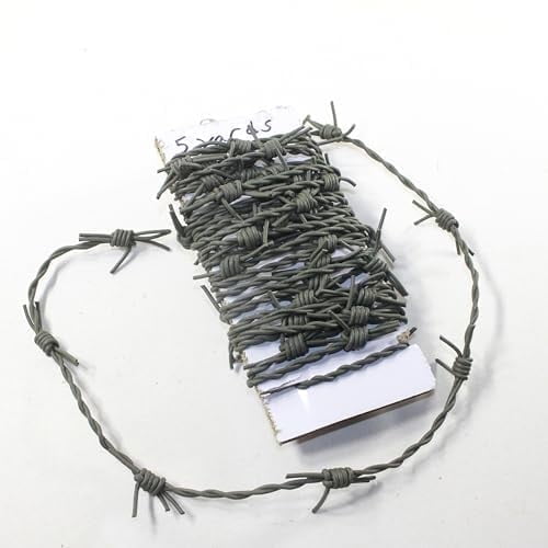 5 Yards of Leather Barbed Wire Gray Color #5553