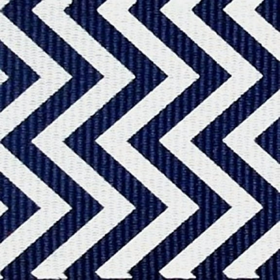 5 Yds Chevron Print Grosgrain Ribbon, 1.5 Inch Light Navy / White + One Yd Custom Print