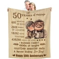 thumbnail image 1 of 5 Year Anniversary Blanket Gifts for Wife/Her, 5 Year Marriage Anniversary Blanket Gifts 60’’X50’’, 5th Anniversary Romatic Gifts for Him/Couple, Gift for 5th Wedding Anniversary, 1 of 5
