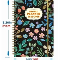 5-Year Monthly Planner 2026-2030, Academic & Personal Schedule Organizer with Twin-Wire Binding, Inner Pocket, Monthly Tabs, Thick Paper for Work, Office, School Planning, Goal Tracking & Journaling