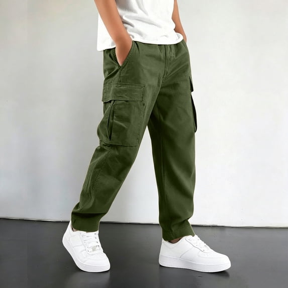 5 Year Old Boy Birthday Gift Boys Cargo Pants Baggy Casual Elastic Waist Joggers Slacks Trousers