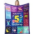 thumbnail image 1 of 5 Year Old Girl Gift, Gifts for 5 Year Old Girls Boy, 5 Year Old Girl boy Birthday Gift Ideas, Five Year Old Girl Boy Gifts Blanket 40"X50", 5th Birthday Decorations Girl, 1 of 1