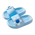thumbnail image 1 of 5 Years Kids Cloud Slides Toddler Boys Girls Cute Shower Slippers Shower Beach Sliders Toddler Slippers Baby Girls Cute Cartoon Flower PVC Soft Non-slip Thick Bottom Outdoor Slippers Blue, 1 of 3