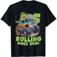 thumbnail image 1 of 5 Years Old Boy Monster Truck Dinosaur Birthday T-Shirt Unisex S-5XL Hot Trending Shirt, Vintage Birthday Gift, 1 of 3