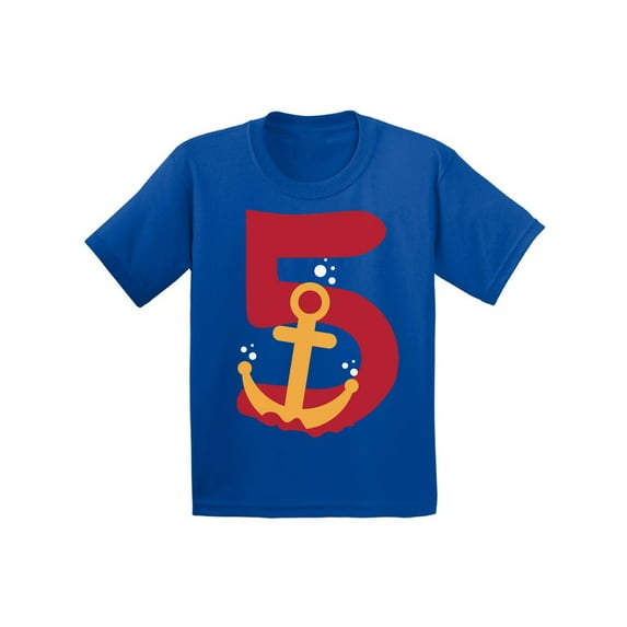 5 Years Old Kids Outfit Anchor Five 2T Shirts 3T Clothes 5 Years Old Baby Boy Outfit Anchor 4-5T Tshirt Toddler Shirts for 5 Years Old Baby Girl