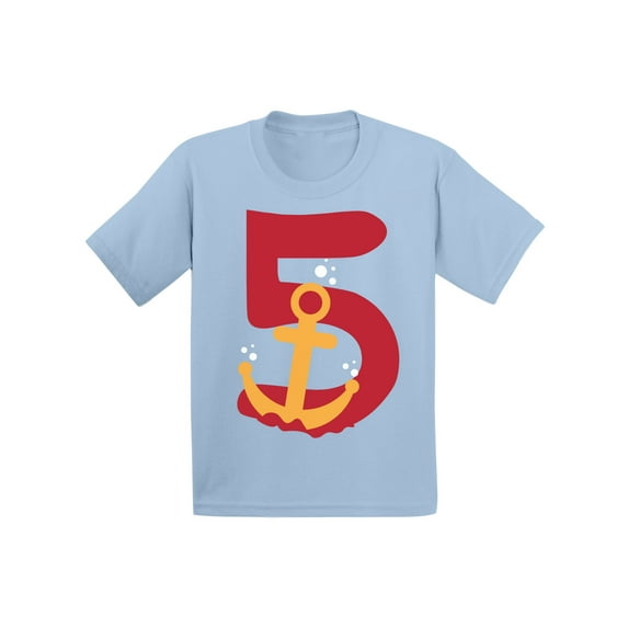 5 Years Old Kids Outfit Anchor Five 2T Shirts 3T Clothes 5 Years Old Baby Boy Outfit Anchor 4-5T Tshirt Toddler Shirts for 5 Years Old Baby Girl