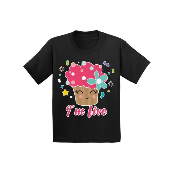 5 Years Old Kids Outfit Cupcake Five 2T Shirts 3T Clothes 5 Years Old Baby Boy Outfit Cute Cupcake I'm Five 4-5T Tshirt Toddler Shirts for 5 Years Old Baby Girl