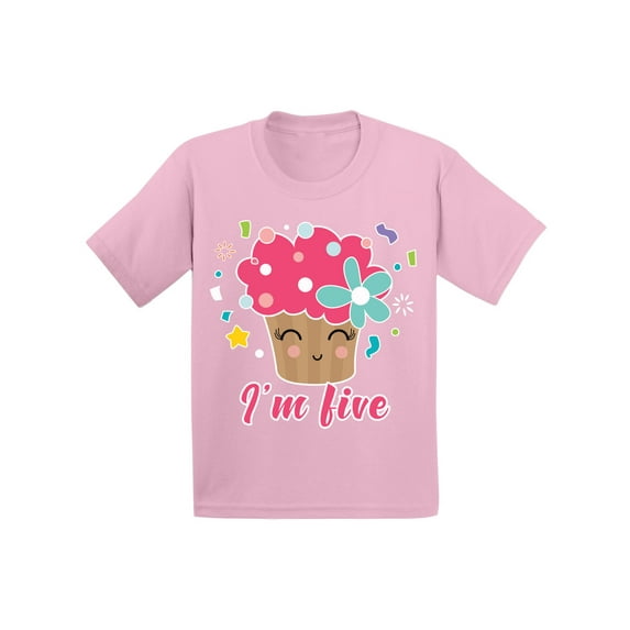 5 Years Old Kids Outfit Cupcake Five 2T Shirts 3T Clothes 5 Years Old Baby Boy Outfit Cute Cupcake I'm Five 4-5T Tshirt Toddler Shirts for 5 Years Old Baby Girl