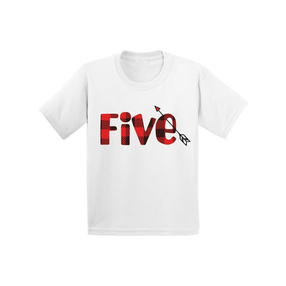 5 Years Old Kids Outfit Red Five 2T Shirts 3T Clothes 5 Years Old Baby Boy Outfit Red Five 4-5T Tshirt Toddler Shirts for 5 Years Old Baby Girl