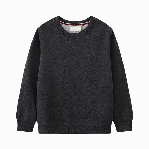5 Years Toddler Kids Slouchy Soft Brushed Fleece Casual Basic Crewneck Sweatshirtst For Boys Or Girls School Classroom Wear 1T 2T 3T 4T 5T 6T 7T 8T 9T Grey Pullovers