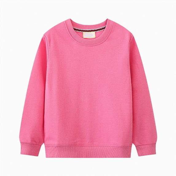 5 Years Unmatched Kids Fleece Casual Basic Crewneck Sweatshirt For Boys Or Girls Winter School Hoodie Running Hoodie Pink Sports Hoodie