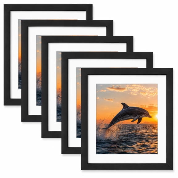 5 black 8x10 photo frame display boards and multifunctional photo collage frames, suitable for wall or table display, making it a creative choice Graduation photo frame set,