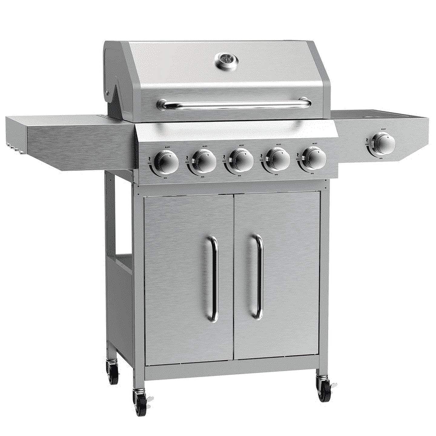 BESTFIRE Faltbarer Flachgrill – 3 Brenner, 45.000 BTU, Mit Zwei Klappregalen & Rädern, 91 Cm Kochfläche