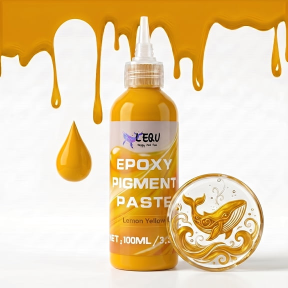 LEQU 100 Grams Yellow Epoxy Resin Color Paste Resin Pigment