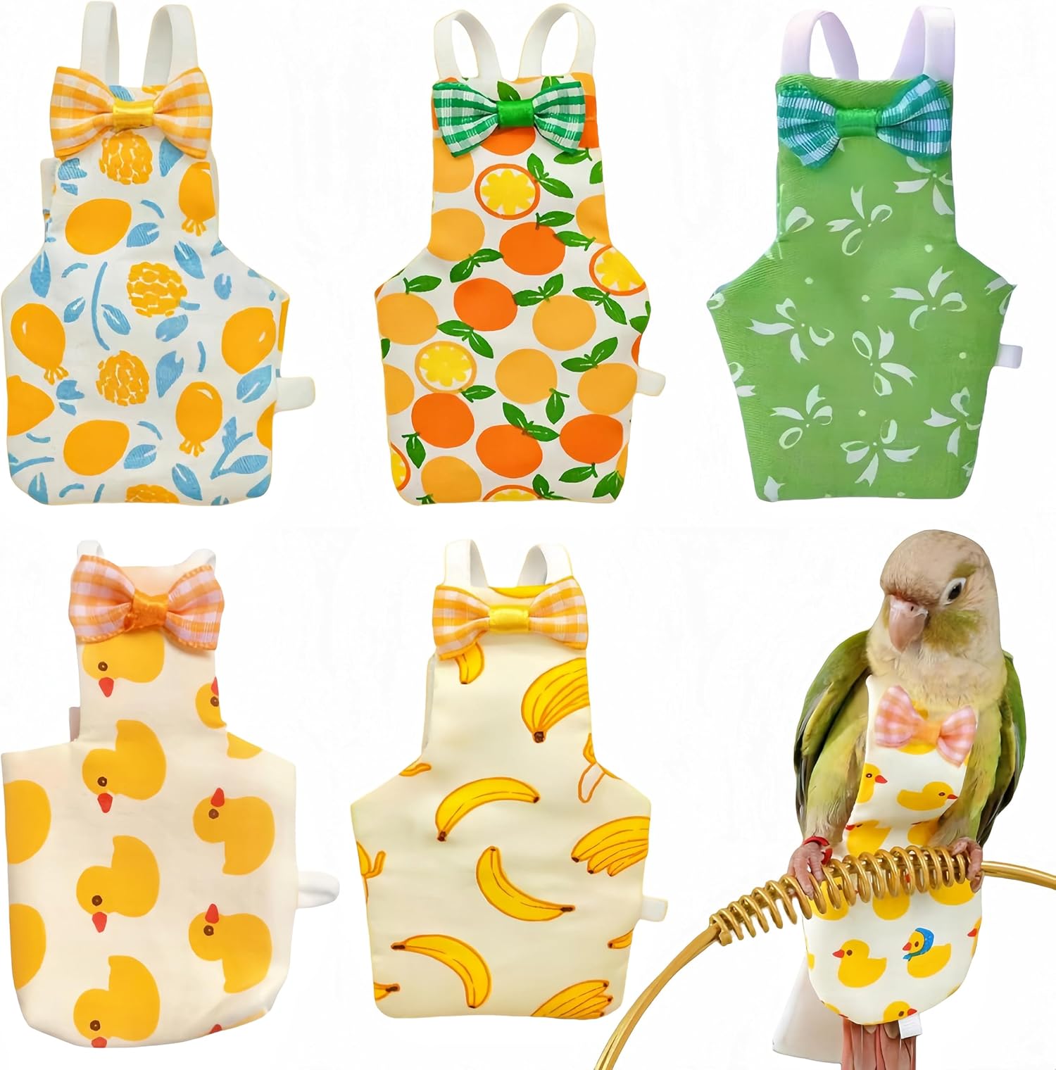 5 count Bird Diapers Bird Harness Flight Suits Diapers Parrot Nappy ...