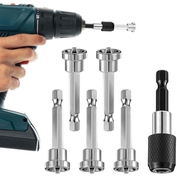 5 count Drywall Screw Bit Drywall Screw Setter Driver Bits with 1 count 2 inch Drill Bit Holder for Plasterboard Sheetrock Screws (50mm)