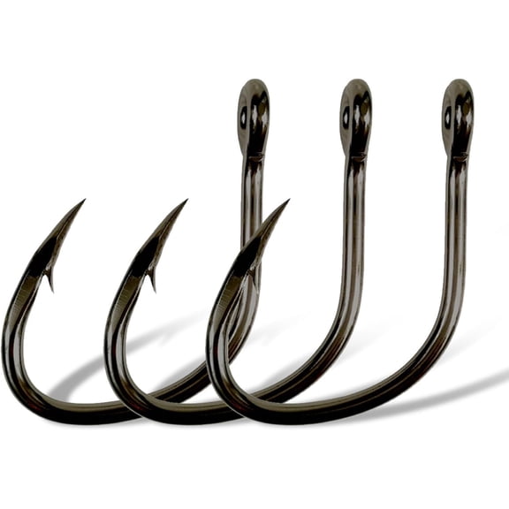 5 count Grouper Fishing Hooks - Heavy-Duty Circle Hooks for Saltwater Big Fishing Gear, for Big Fishing Supplies & Tackle