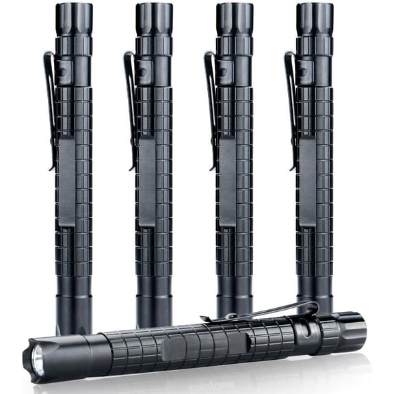 5 count LED Pen Light Flashlight Ultra Slim 1000LM Penlight  Pocket Flashlight for Indoor Outdoor Inspection Work Repair and  5.5inch