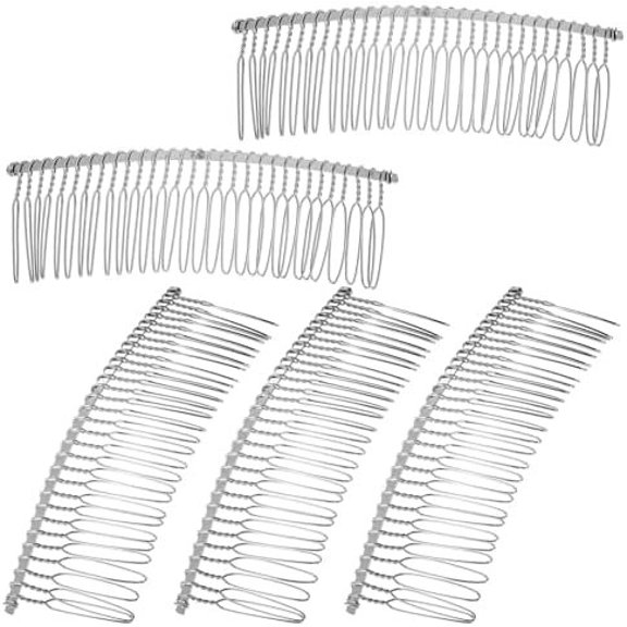 5 count Metal Veil Comb, 30 Hair Comb Clip Wire Hair Combs Bridal Wedding Veil Combs for Women Fine Hairstyle Accessories