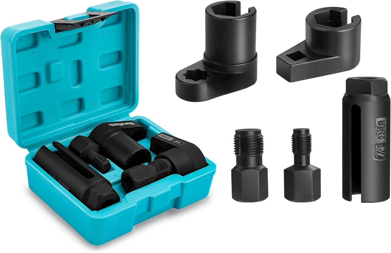 5 count O2 Sensor Socket Thread Chaser Set, 3/8