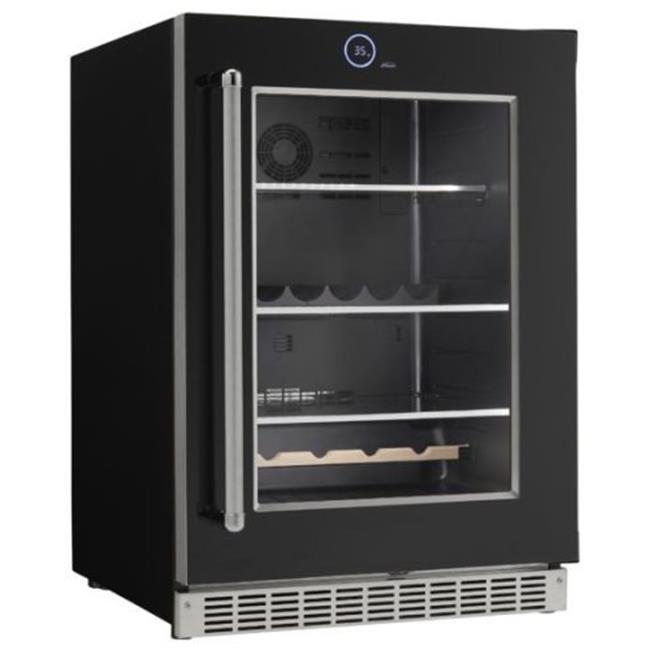 5 cu. ft. Silhouette Series Built in Beverage Center with Left Hinge Door - Black