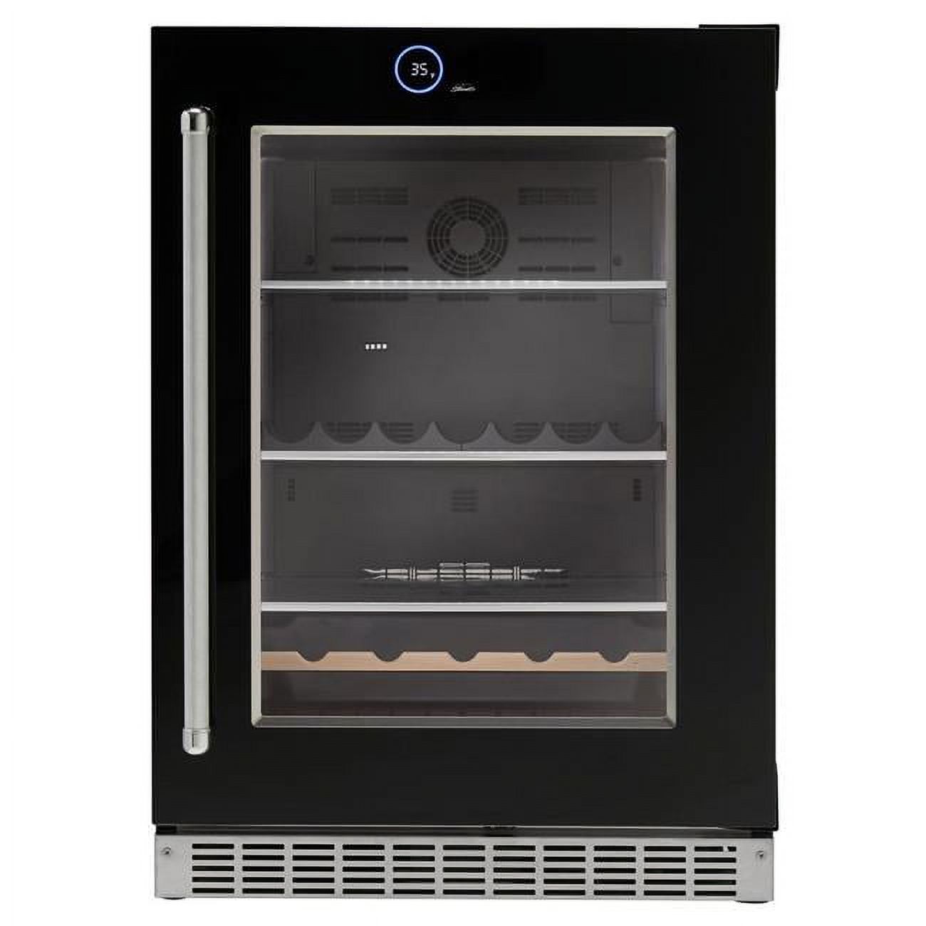 5 cu. ft. Silhouette Series Built in Beverage Center with Right Hinge Door - Black