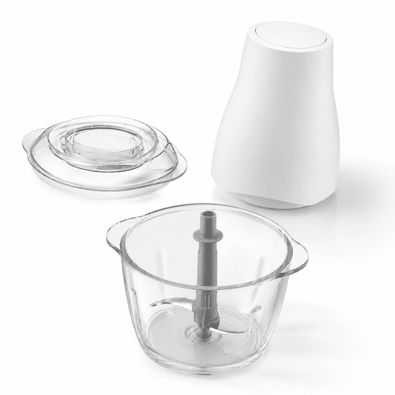 5-cup Light White Electric Food Processor for Meat, Vegetables and Meal Prep