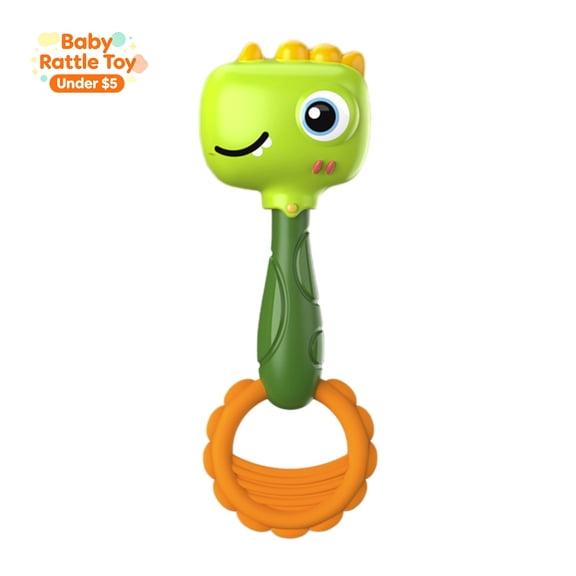 Under 5 dollar Cute Baby Maraca Rattle Toy, Infant Easy-Grasp Sensory Shaker, Auditory Stimulation Early Developmental Play Toy for Newborns 0 6 12 24 36 Months Boys Girls, Baby Shower Gift