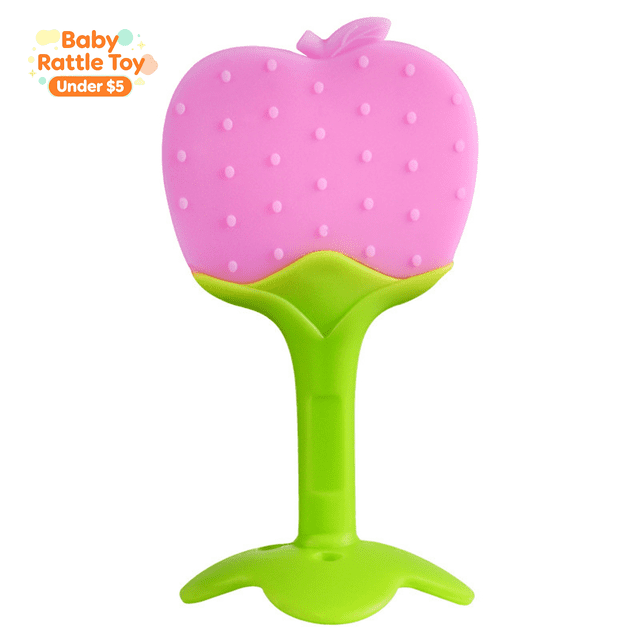 Under 5 dollar Fruit Shaped Silicone Baby Teether Toy, Textured Infant ...