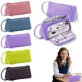 thumbnail image 1 of Under $5 dollars!Special Pencil Case Pouch, Large Capacity Pencil Case ForTeens High Capacity Pencil Pouch Multi-compartment With Zipper Pen Bag For Office Supplies Stationery Organizer, Blue, 1 of 8