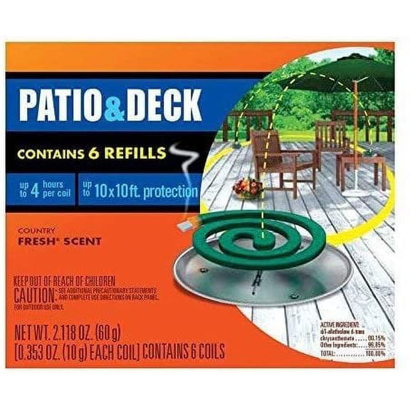 OFF! Mosquito Coil Repellent Refill - Outdoor Use, Country Fresh Scent - 5 Pack