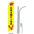 thumbnail image 1 of 5 five CRAWFISH 15' Swooper #8 Feather Flags KIT with poles+spikes, 1 of 1