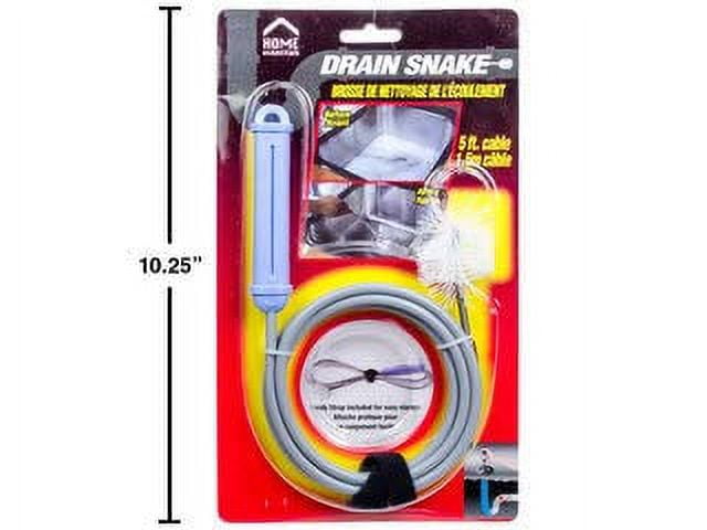5-foot Long Drain Snake | Sink and Drain Cleaner Brush Clog Remover – Clog  Remover for Sinks Bathtub and Shower