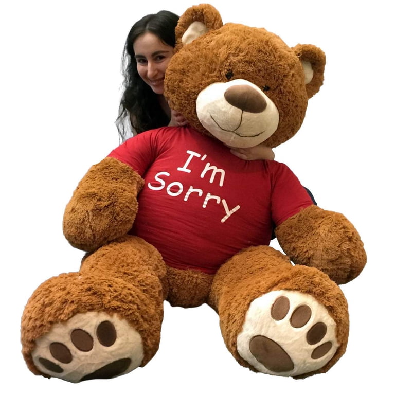 5 Foot Giant Teddy Bear 60 Inches Soft Cinnamon Brown Color Wears