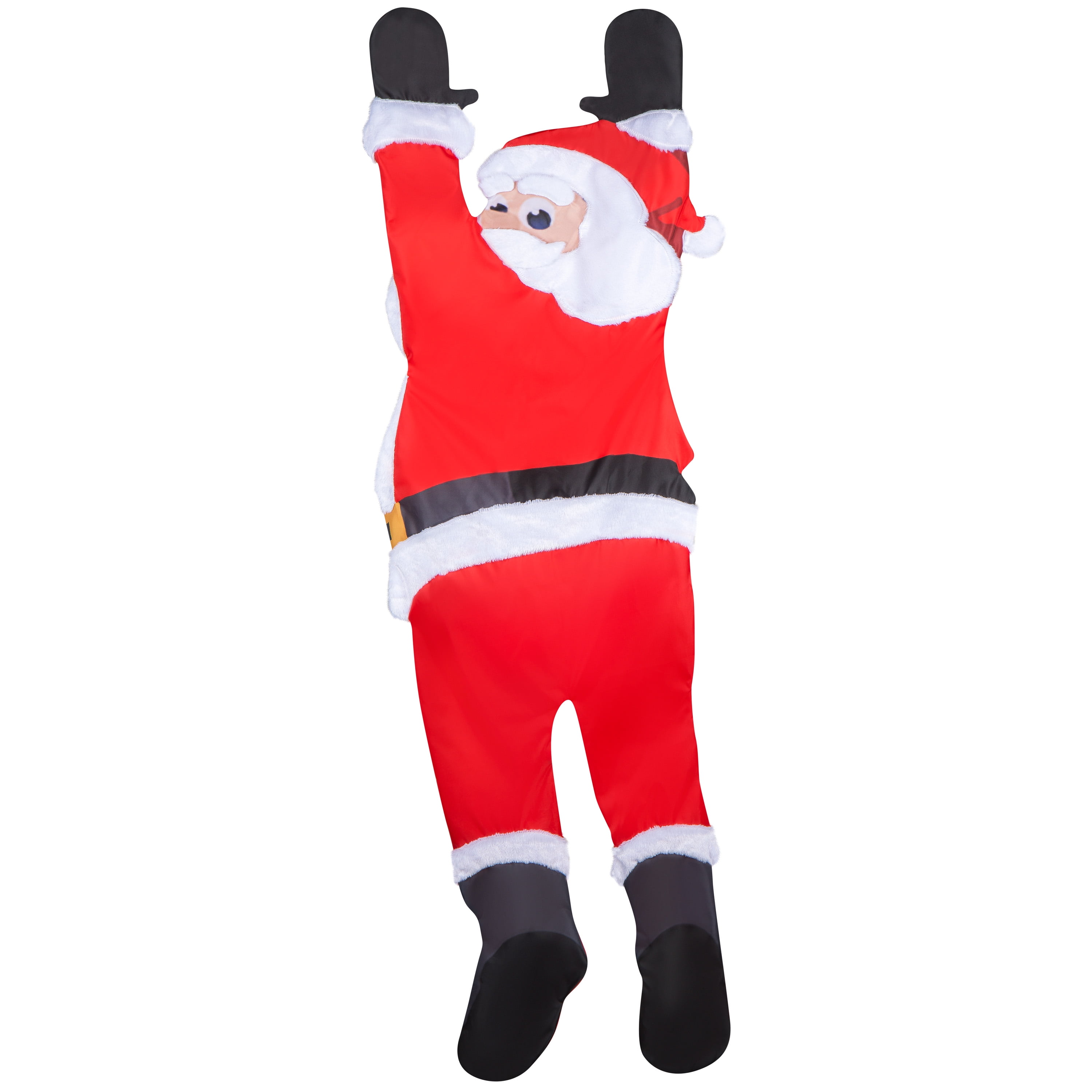 5 foot tall Seasons Plush Greeters Holiday Time Luxe Hang on Santa