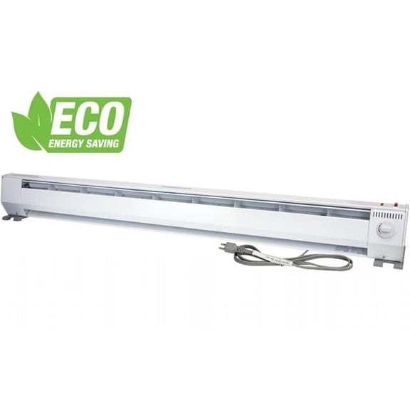 5 ft. 120V 750-1500W 2 Stage Eco Baseboard, White
