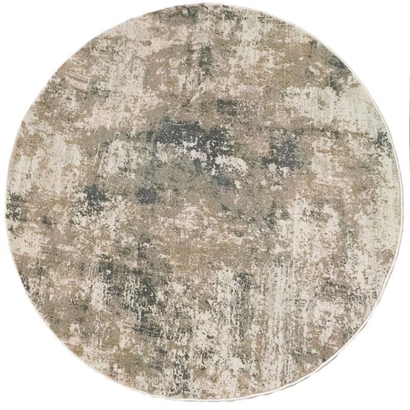 5 ft. 3 in. Quartz 27031 Round Traditional Rug - 180 Beige & Grey