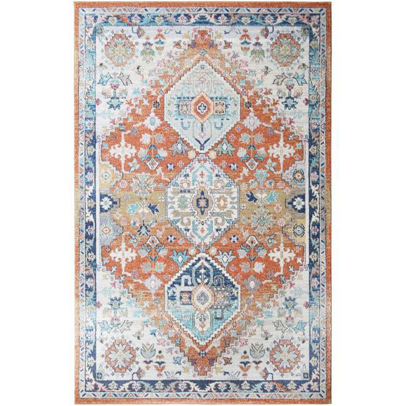 5 ft. 3 in. x 7 ft. 3 in. Barcelona Seville Area Rug - Rust - Walmart.com