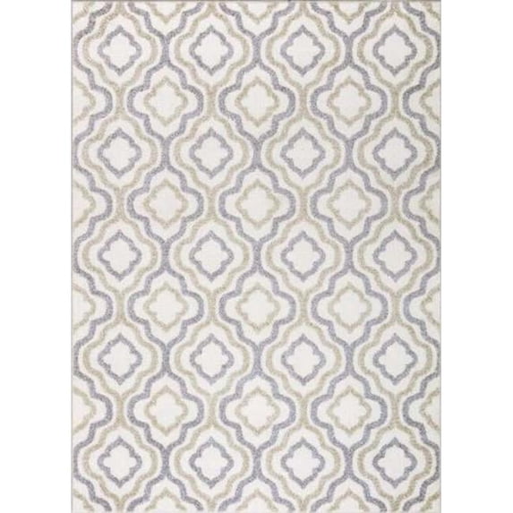 5 ft. 3 in. x 7 ft. 3 in. Crystal Rectangle Area Rug - Ivory