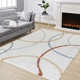 thumbnail image 1 of 5 ft. 3 in. x 7 ft. Ivory Shaggy Rug | Complement Different Decor Styles | Gain a Durable and Elegant Home Addition, 1 of 2
