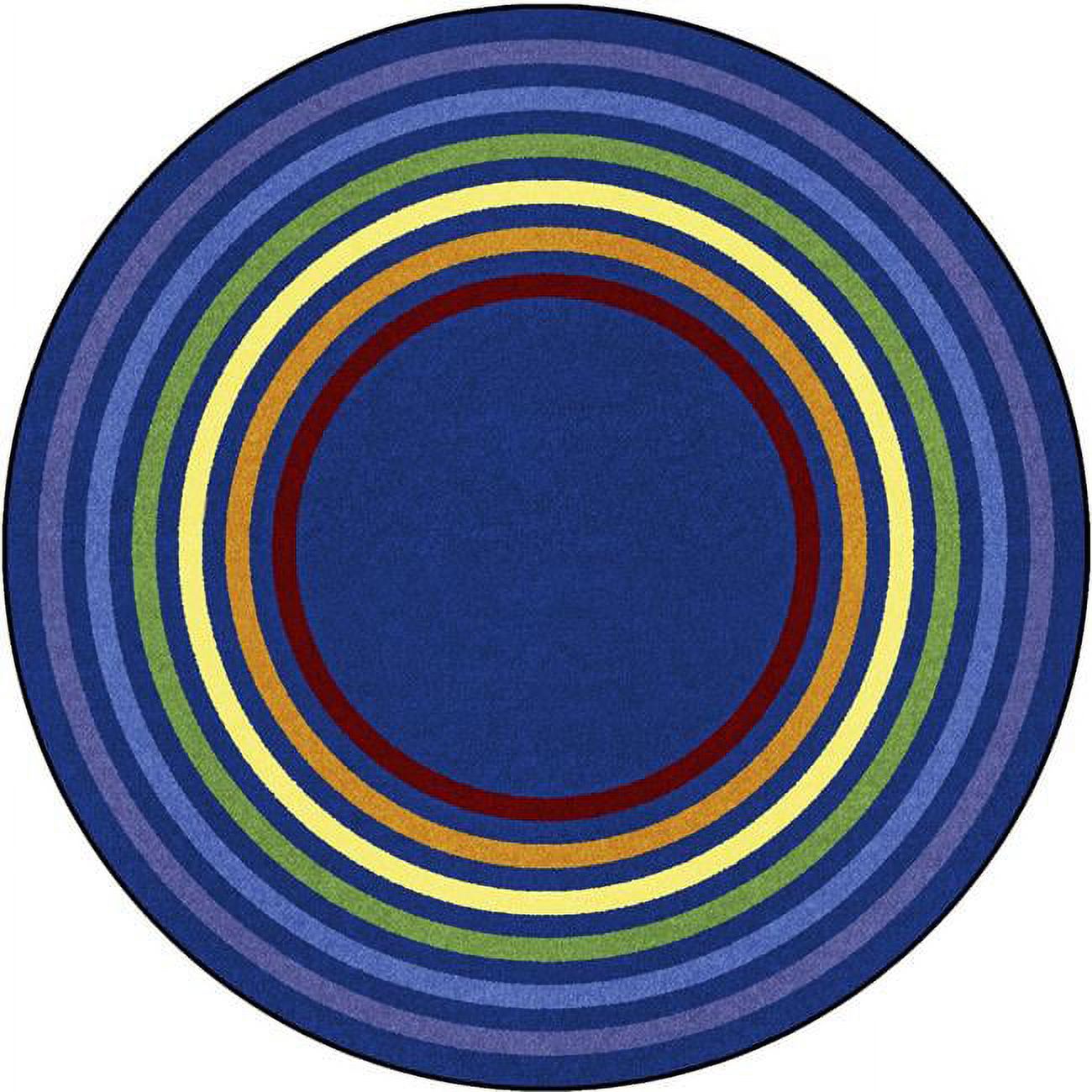 5 ft. 4 in. Rainbow Rings Children Round Rug Multi Color - Walmart.com