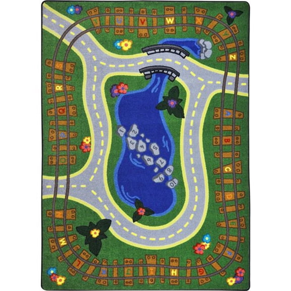 5 ft. 4 in. x 7 ft. 8 in. Alphabet Express Kid Essentials Rectangle Rug Multicolor