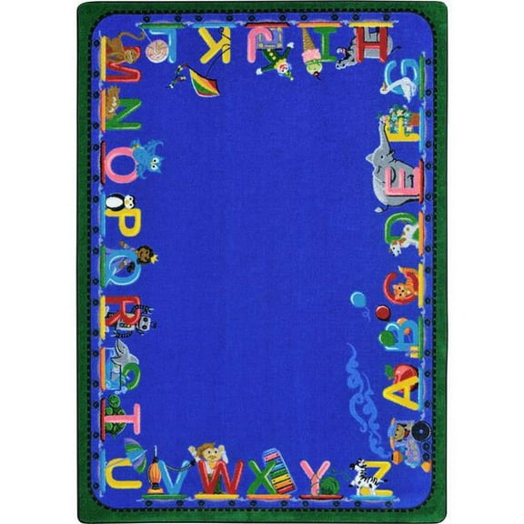 5 ft. 4 in. x 7 ft. 8 in. Choo Choo Letters Classroom Kid Essentials Rectangle Rug